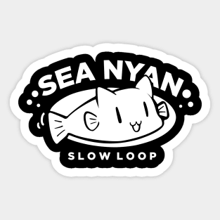 Laid-Back Sea Nyan Sticker